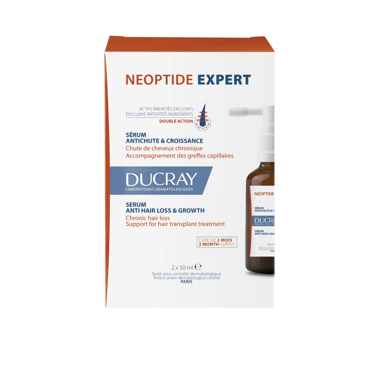 Ser anti-caderea parului Neoptide Expert, 2x50ml, Ducray 