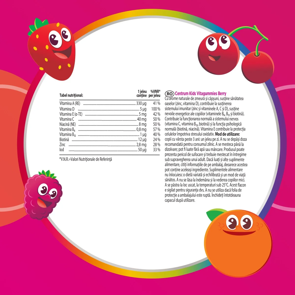 Centrum Kids VitaGummies Berry, 60 jeleuri, Haleon
