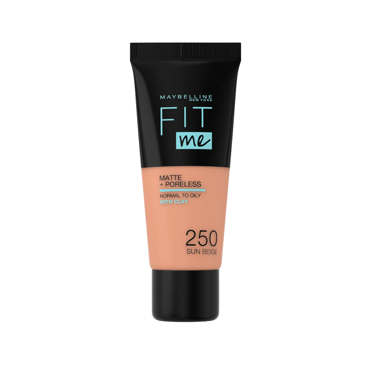 Fond de ten Matte & Poreless 250 Sun Beige Fit Me, 30ml, Maybelline