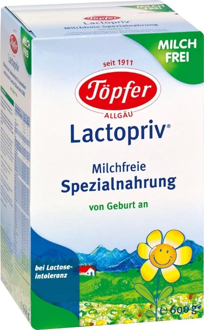 Lapte praf fara lactoza Lactopriv, 600g, Topfer