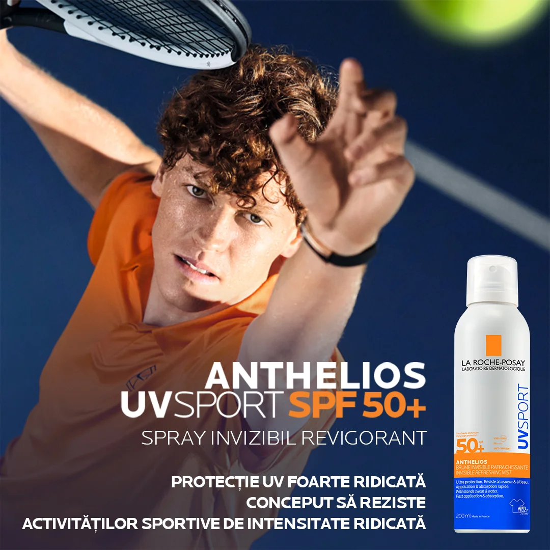 Spray invizibil reimprospatant SPF50+ Anthelios UVSport, 200ml, La Roche-Posay