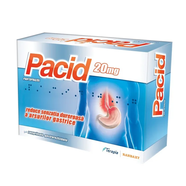 Pacid 20 mg, 14 comprimate, Terapia