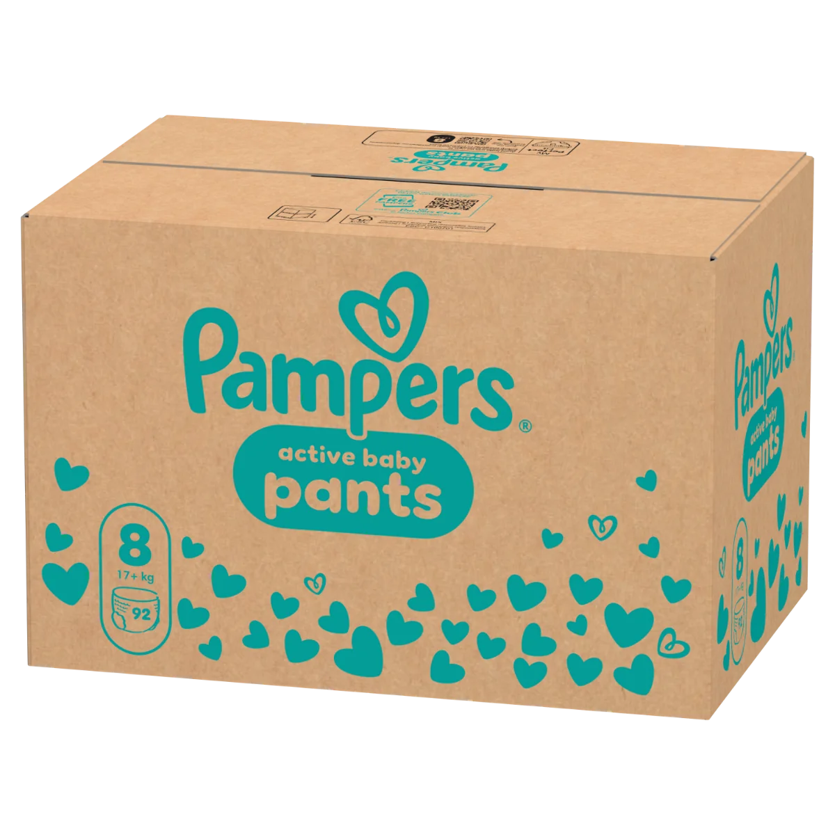 Scutece-chilotel Active Baby PantsXXL Marimea 8, 17kg+, 92 bucati, Pampers