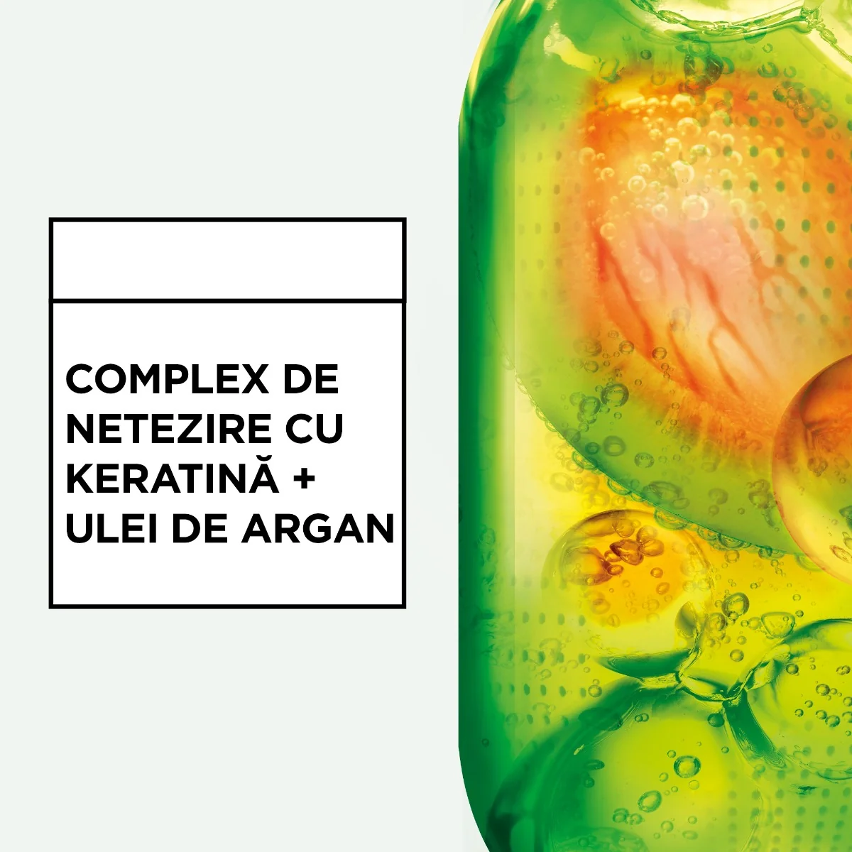 Sampon pentru par neted si stralucitor Fructis Keratin Sleek, 200ml, Garnier
