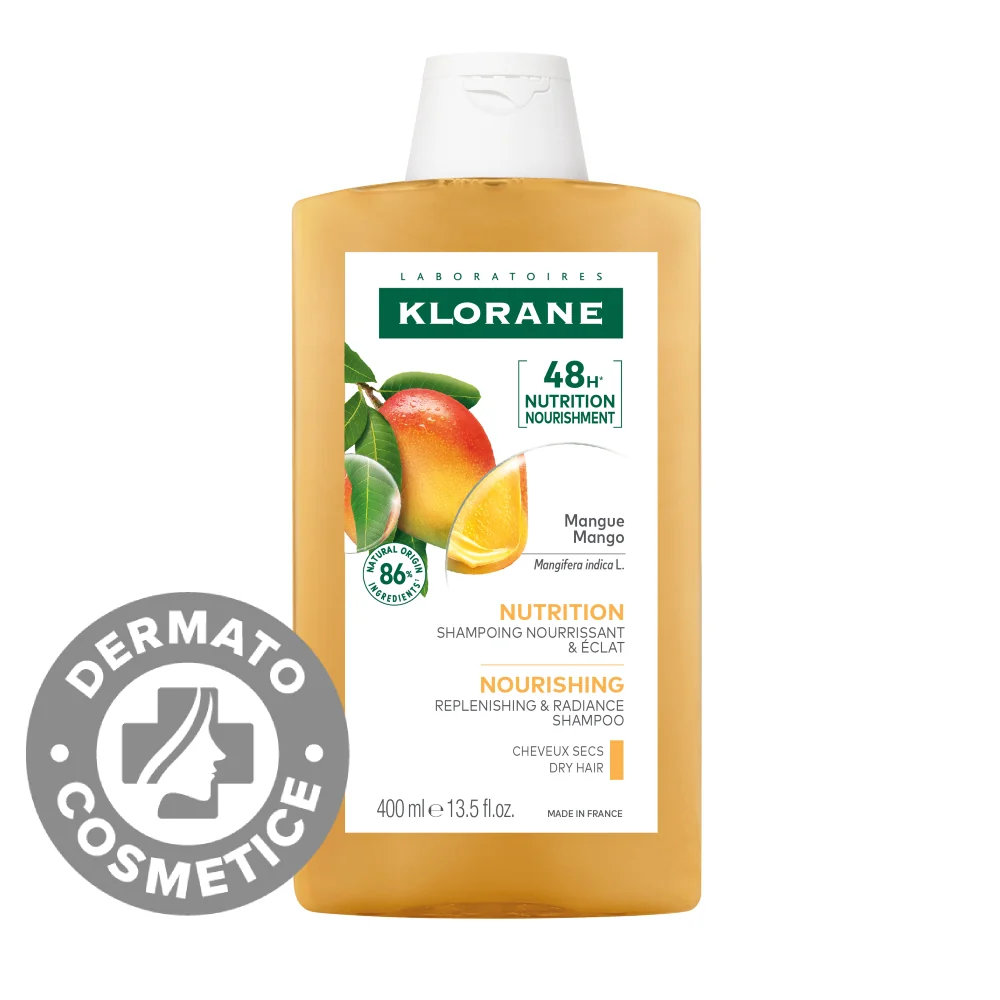 Sampon hranitor cu unt de mango pentru par uscat, 400 ml, Klorane