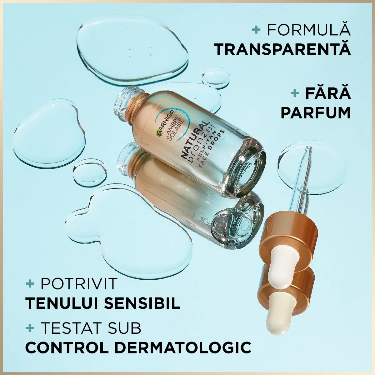 Serum de fata cu efect autobronzant Ambre Solaire, 30ml, Garnier