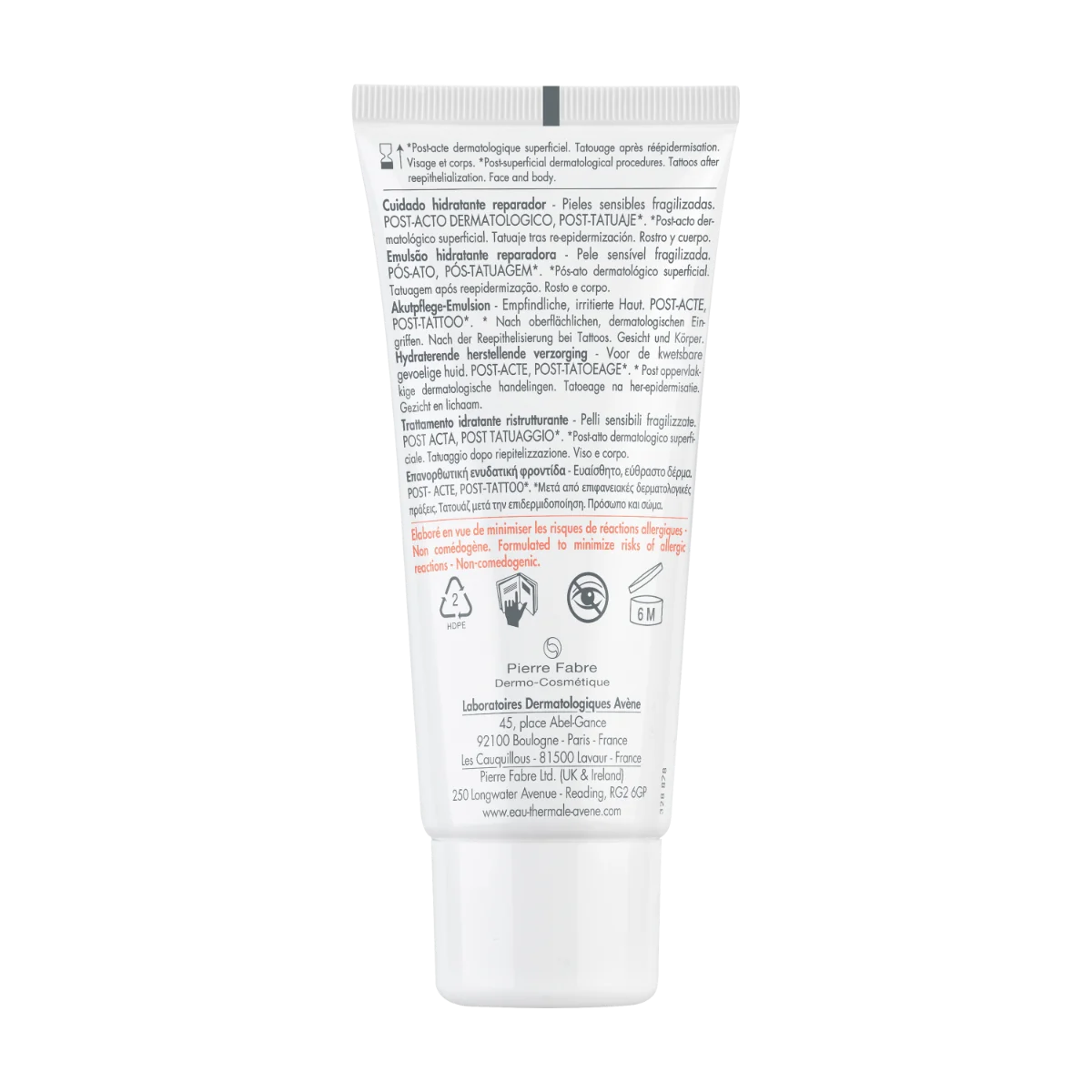 Crema reparatoare Cicalfate+ Post-Act & Post-Tattoo, 40ml, Avene