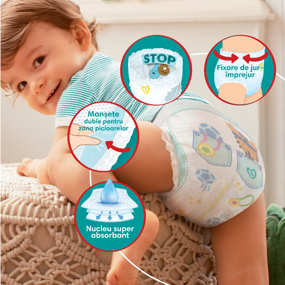Scutece-chilotel Pants Marimea 6 Extra Large pentru 15+kg, 36 bucati, Pampers