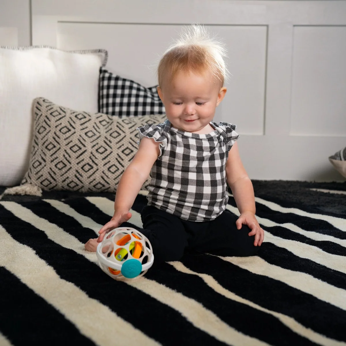 Minge zornaitoare Oball Grip&Spin, 1 bucata, Baby Einstein