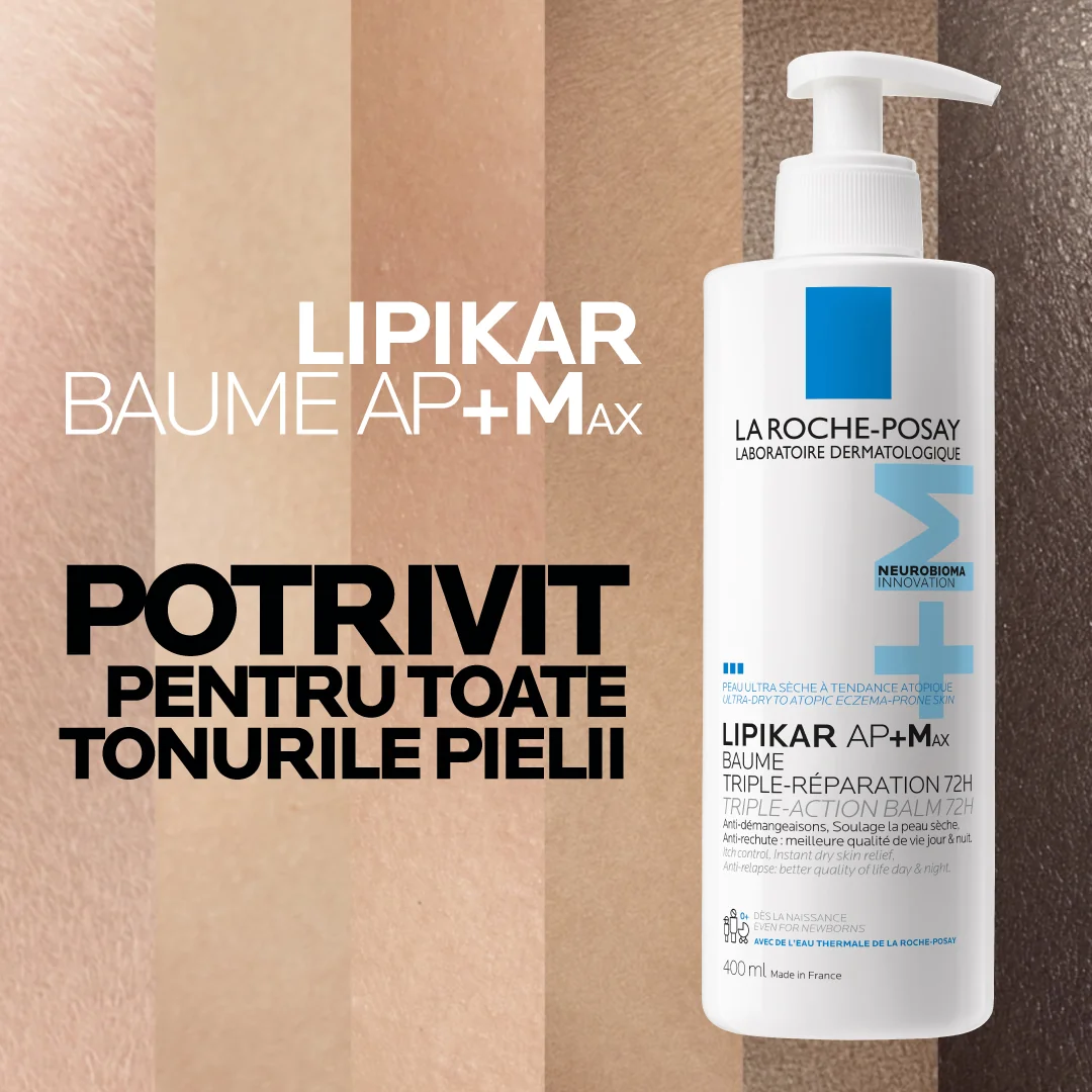 Balsam triplu reparator Lipikar Baume AP+Max, 400ml, La Roche-Posay
