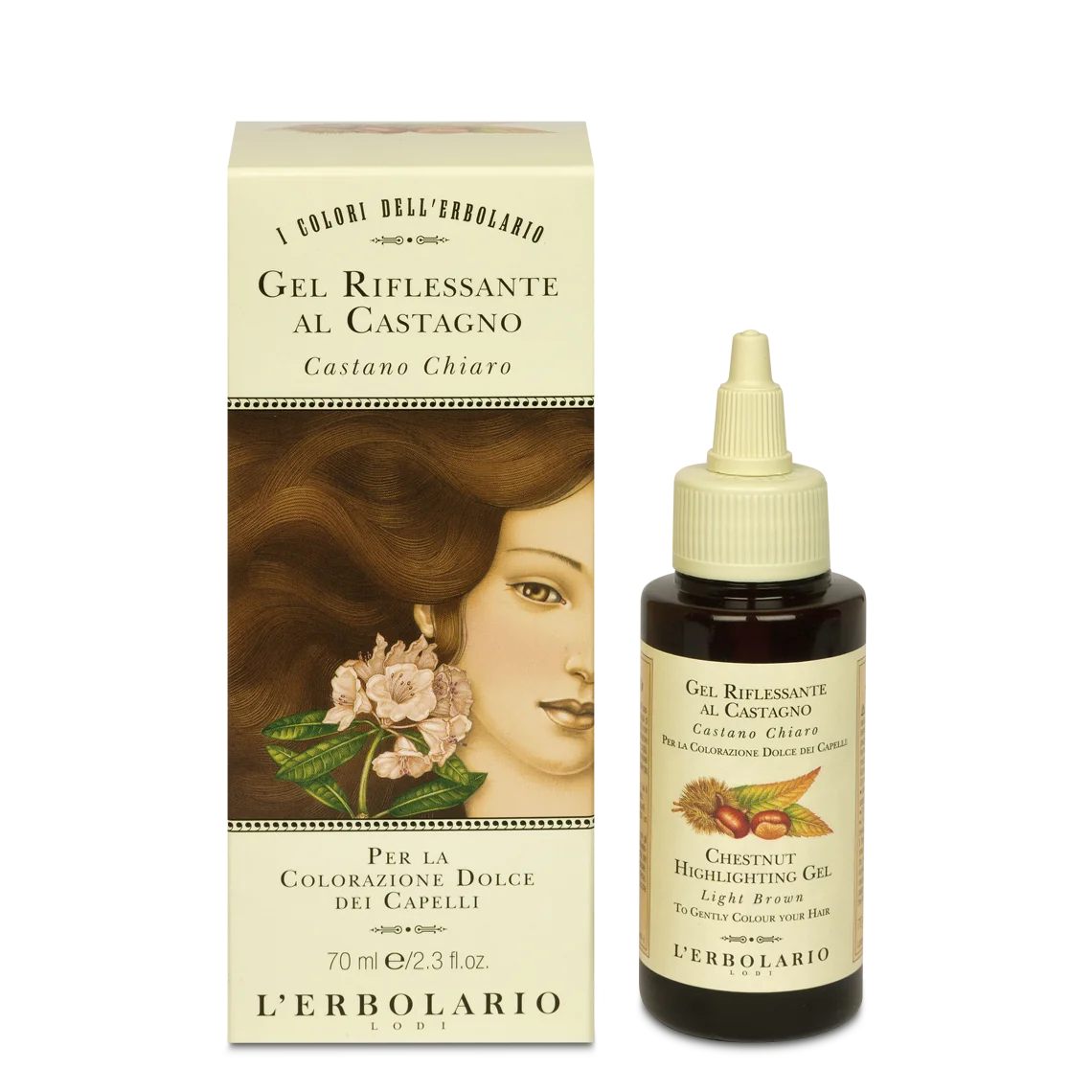 L'Erbolario Chestnut Gel pentru colorarea parului saten, 70ml