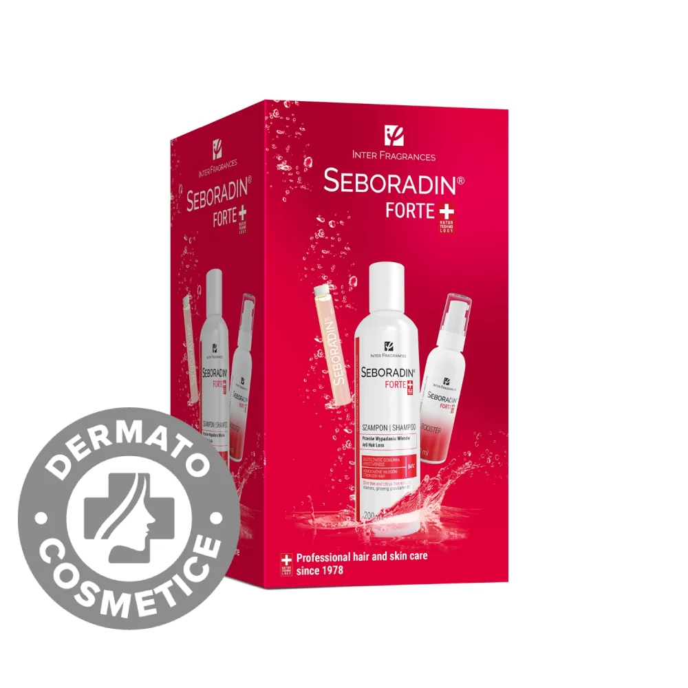 Pachet Forte 14 fiole + Booster 50ml + Sampon 200ml, Seboradin