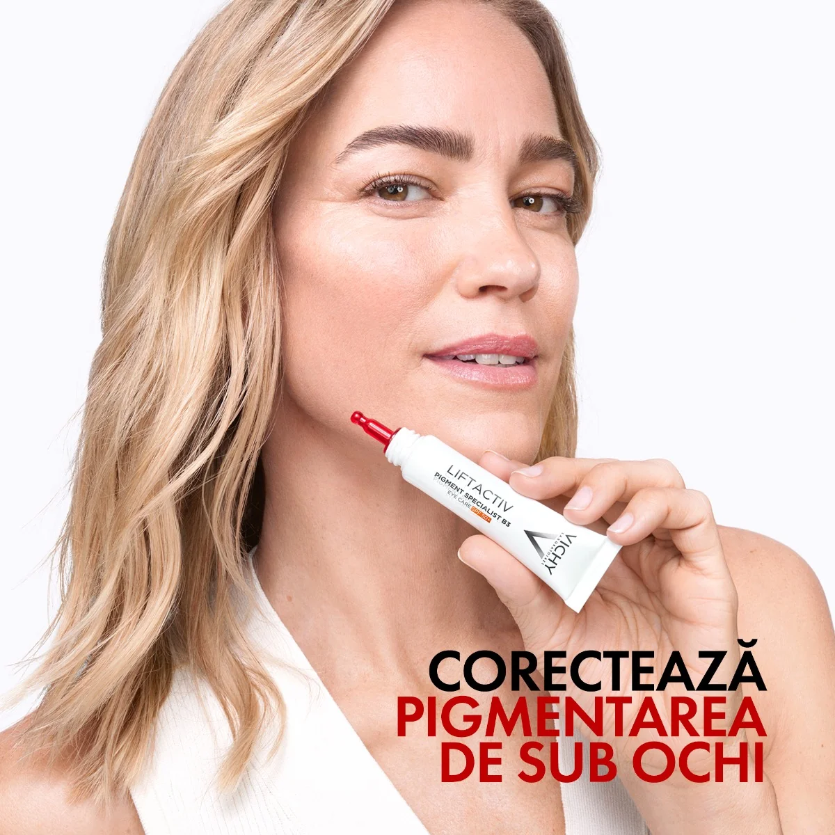 Crema pentru ingrijirea zonei ochilor LiftActiv B3 Pigment Specialist SPF50+ cu Melasyl™, 15ml, Vichy