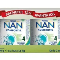 Pachet Nan 4 Comfortis +2 ani, 2 x 800g, Nestle
