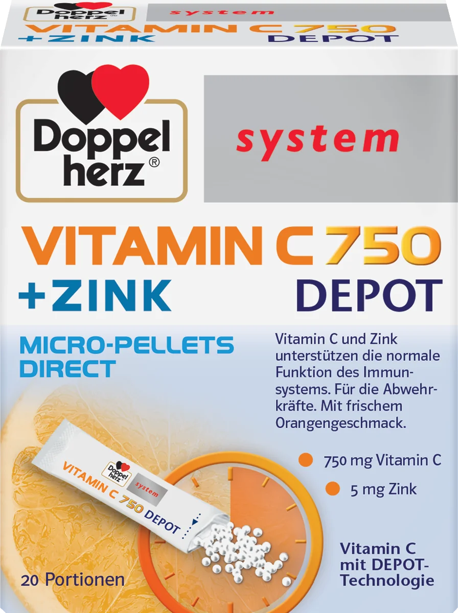 Vitamina C 750 cu Zink Depot Direct, 20 plicuri, Doppelherz