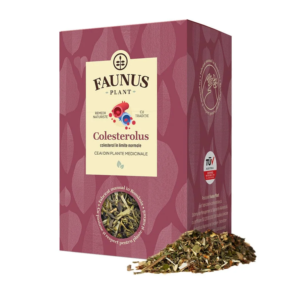 Ceai pentru colesterol si trigliceride marite Colesterolus, 90g, Faunus Plant