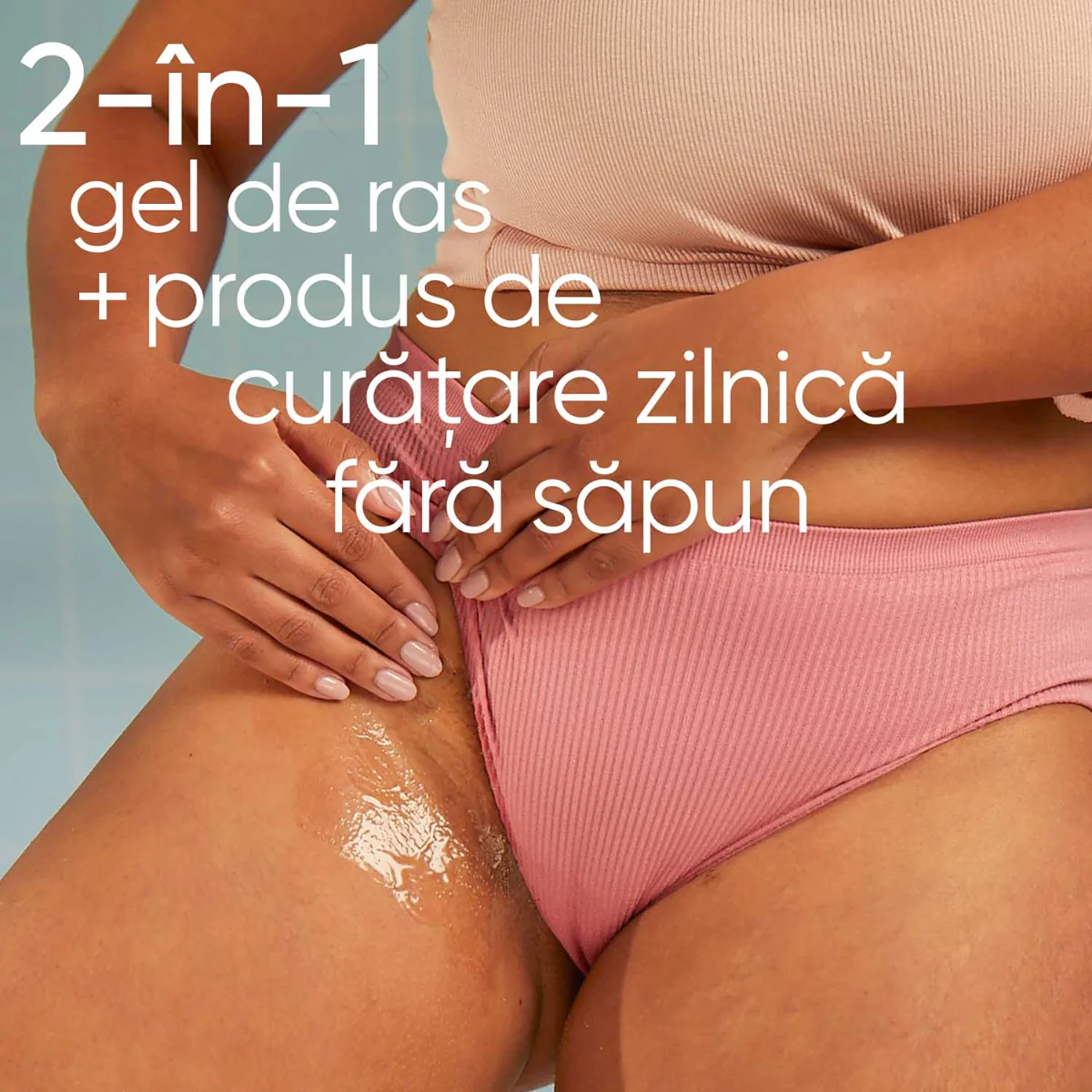 Gel de curatare 2 in 1 pentru zona intima Venus Satin Care, 190ml, Gillette