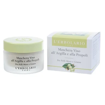 L'Erbolario Masca cu argila si propolis, 50ml