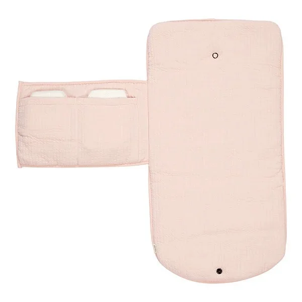 Salteluta portabila pentru schimbat scutece Pure Soft Pink, 1 bucata, Little Dutch