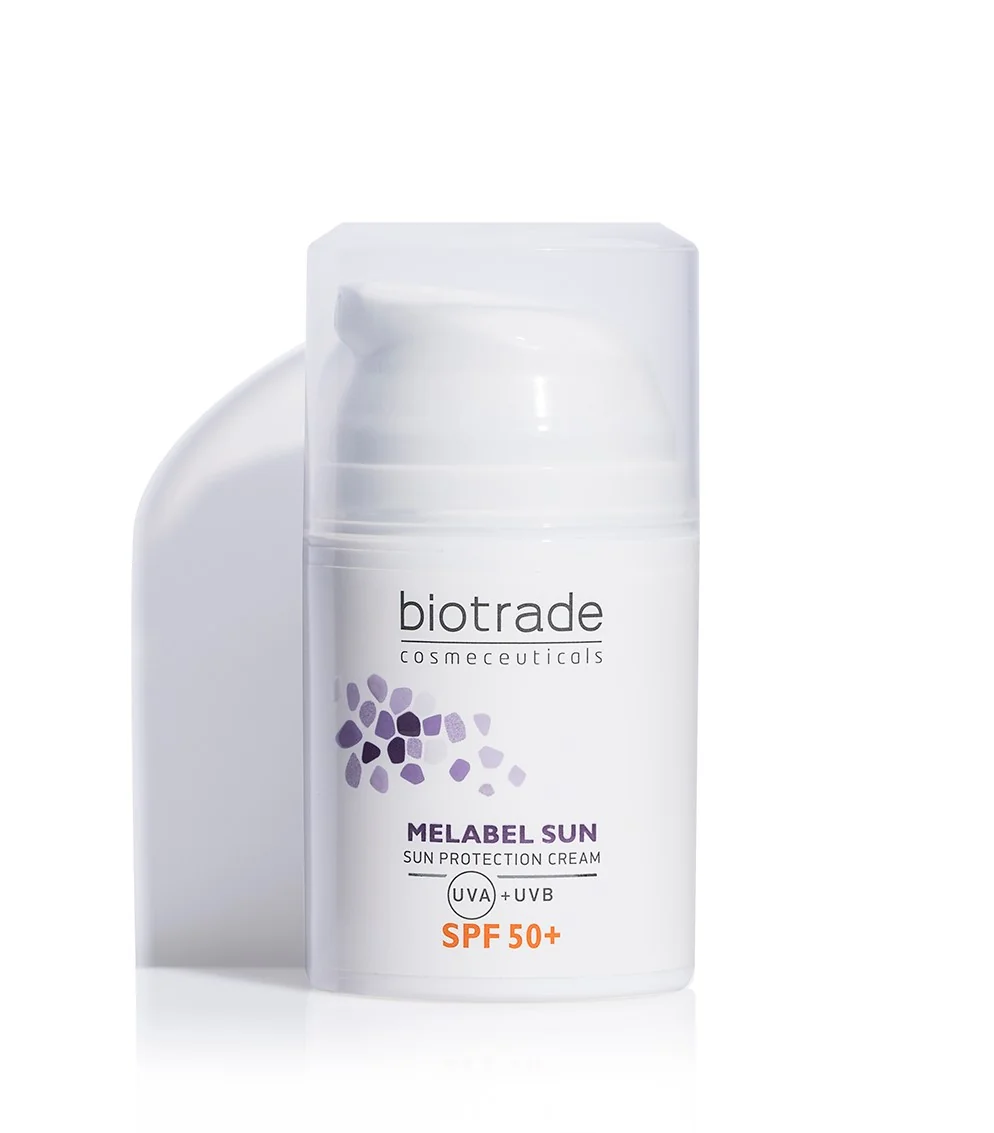 Crema de fata protectie solara SPF 50+ Melabel Sun, 50ml, Biotrade