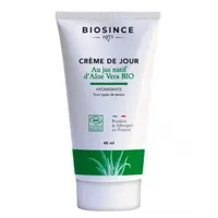 Crema organica de zi pentru fata cu Aloe Vera, 40ml, Biosince 1975