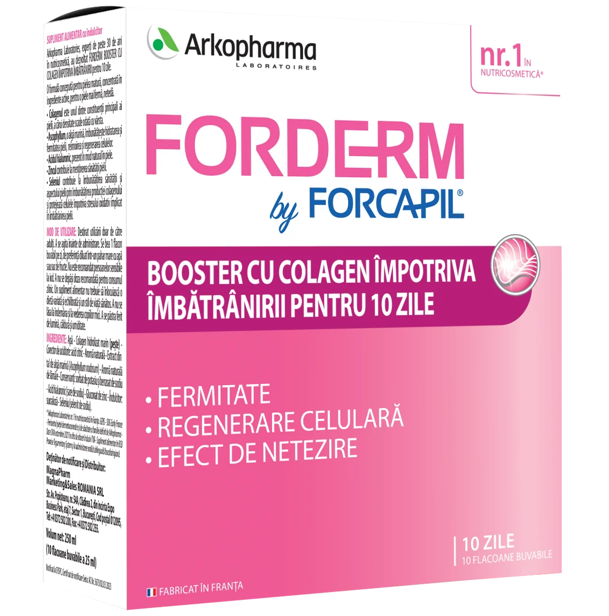 Forderm by Forcapil Booster cu Colagen, 10 flacoane