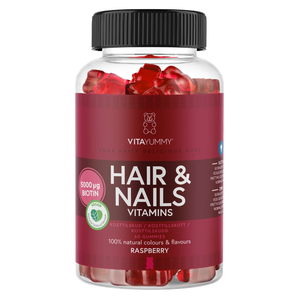 Multivitamine pentru unghii si par, 60 jeluri, Vitayummy