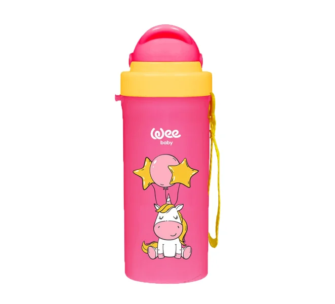 Cana colorata cu pai 6+ luni, 240ml, Wee Baby