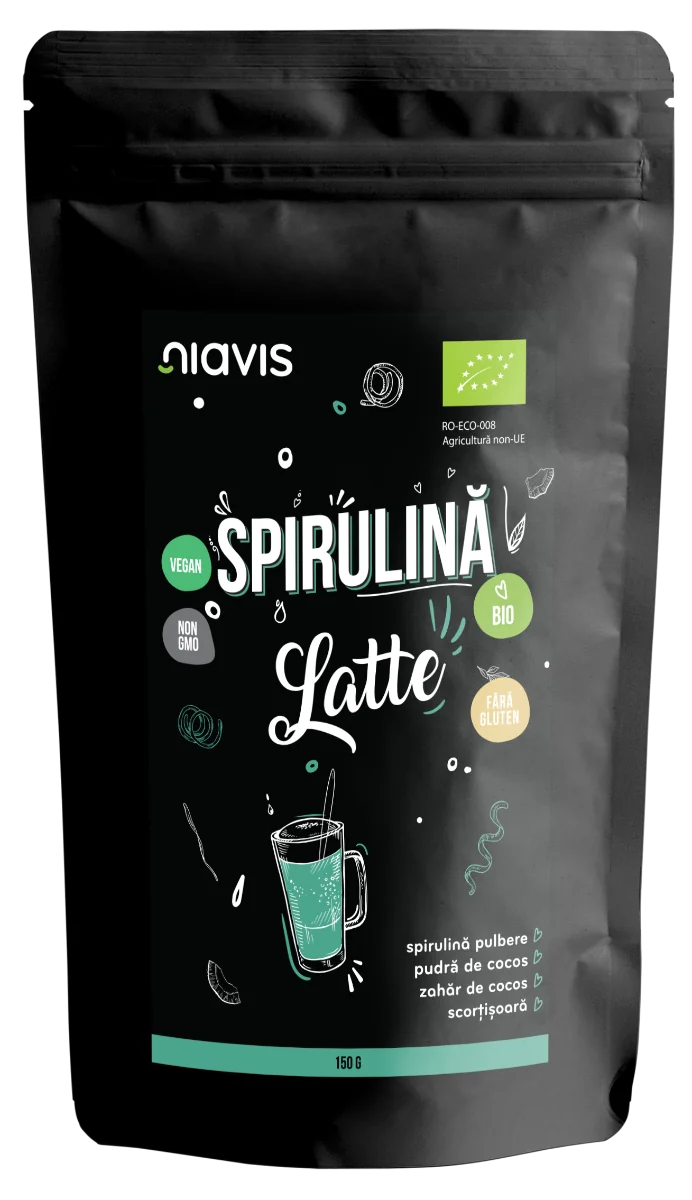 Pulbere ecologica Spirulina Latte, 150g, Niavis