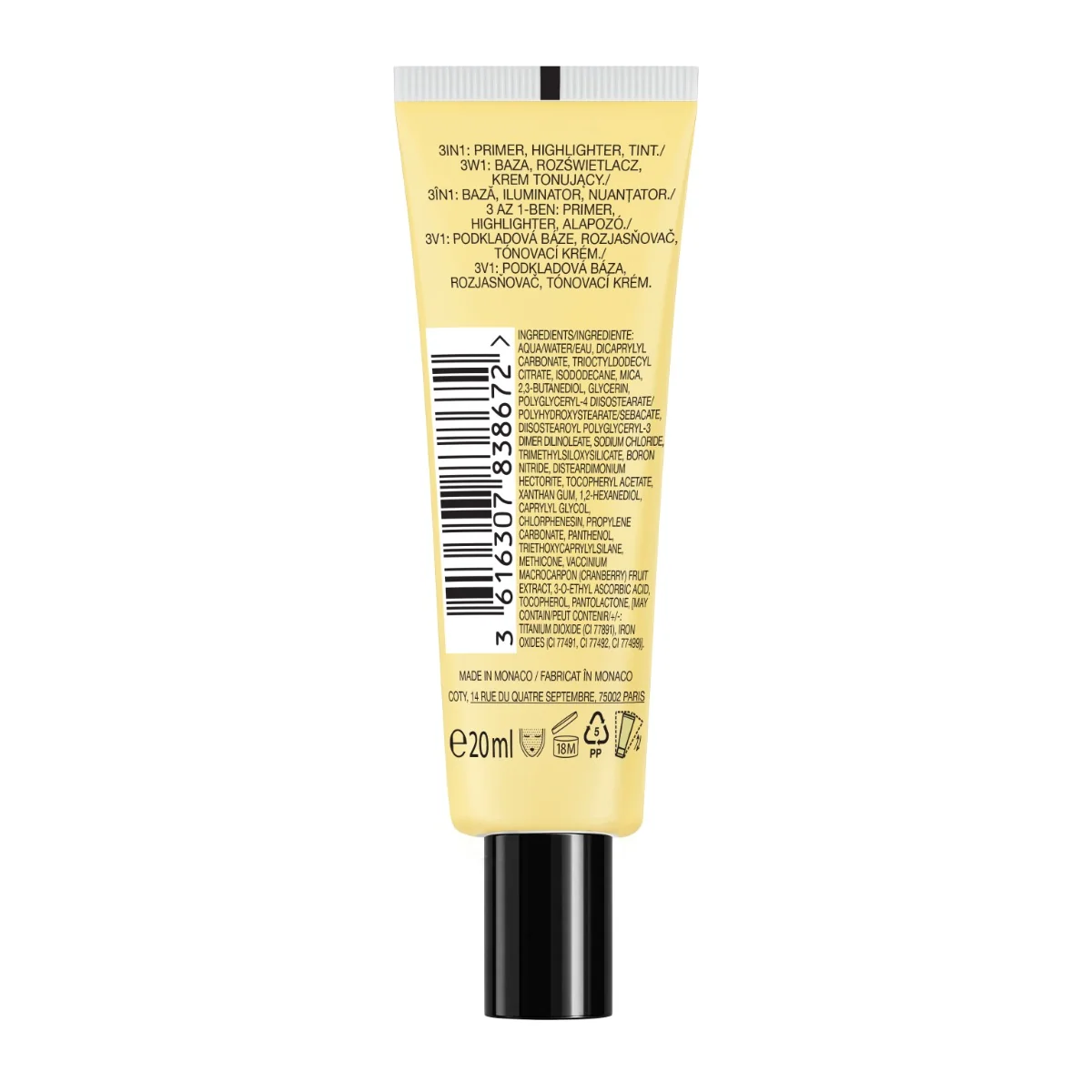 Baza de machiaj 3in1 Naturally Perfect Glow Elixir 10 Fair, 20ml, Miss Sporty