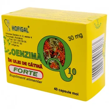 Coenzima Q10 in ulei de catina forte, 40 capsule, Hofigal 