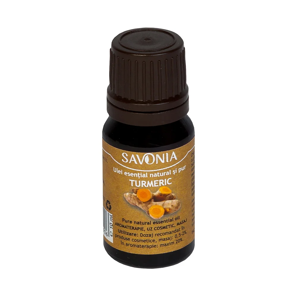 Ulei esential natural si pur Turmeric uz extern, 10ml, Savonia