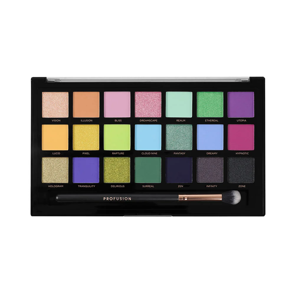 Paleta de farduri cu 21 nuante + Pensula Dreamscape, Profusion Cosmetics 