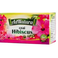 Ceai de hibiscus flori, 20 plicuri, AdNatura