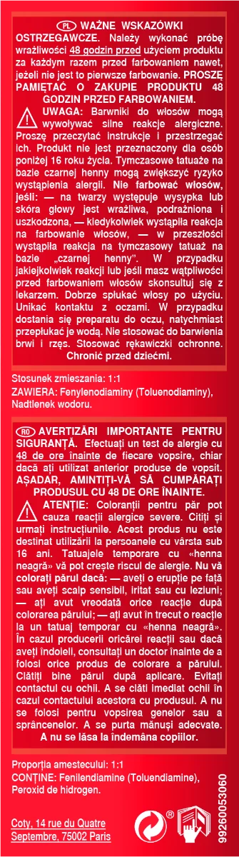 Vopsea de par permanenta 3/66 Violet, 110ml, Londa