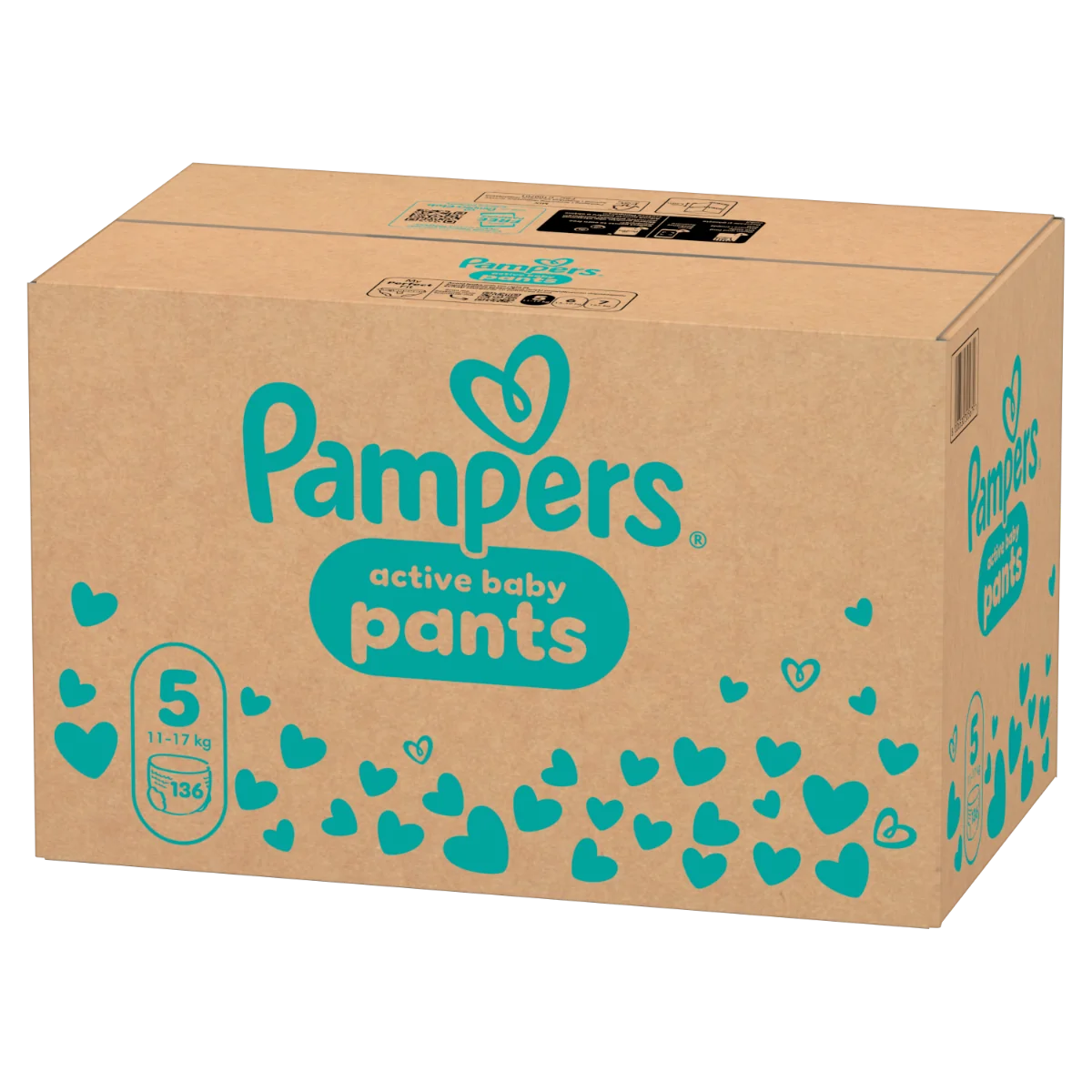 Scutece-chilotel Pants XXL Box Marimea 5 pentru 11-17 kg, 136 bucati, Pampers