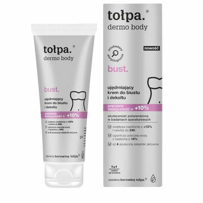 Crema pentru bust si decolteu cu efect de fermitate Dermo Body, 125ml, Tolpa