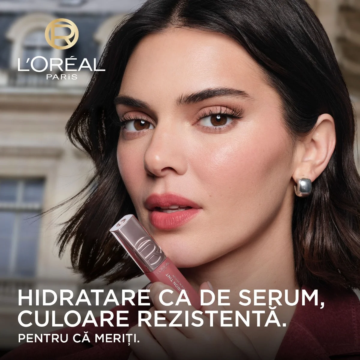 Luciu de buze hidratant Hyaluron Tint Lip Stain Serum Nr. 640 Tea Time Medium, 5ml, L'oreal Paris