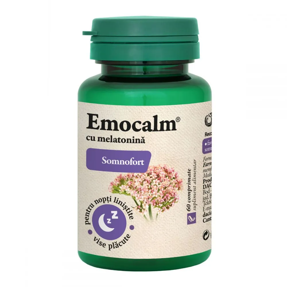 Emocalm cu melatonina, 60 comprimate, Dacia Plant