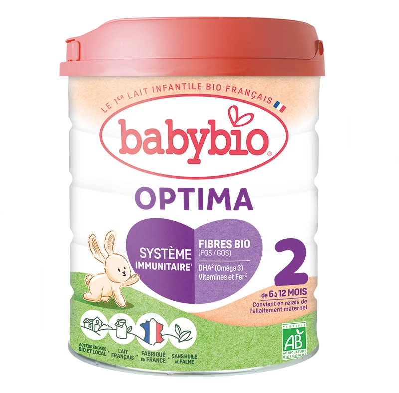 Lapte praf bio 6-12 luni Optima 2, 800g, BabyBio