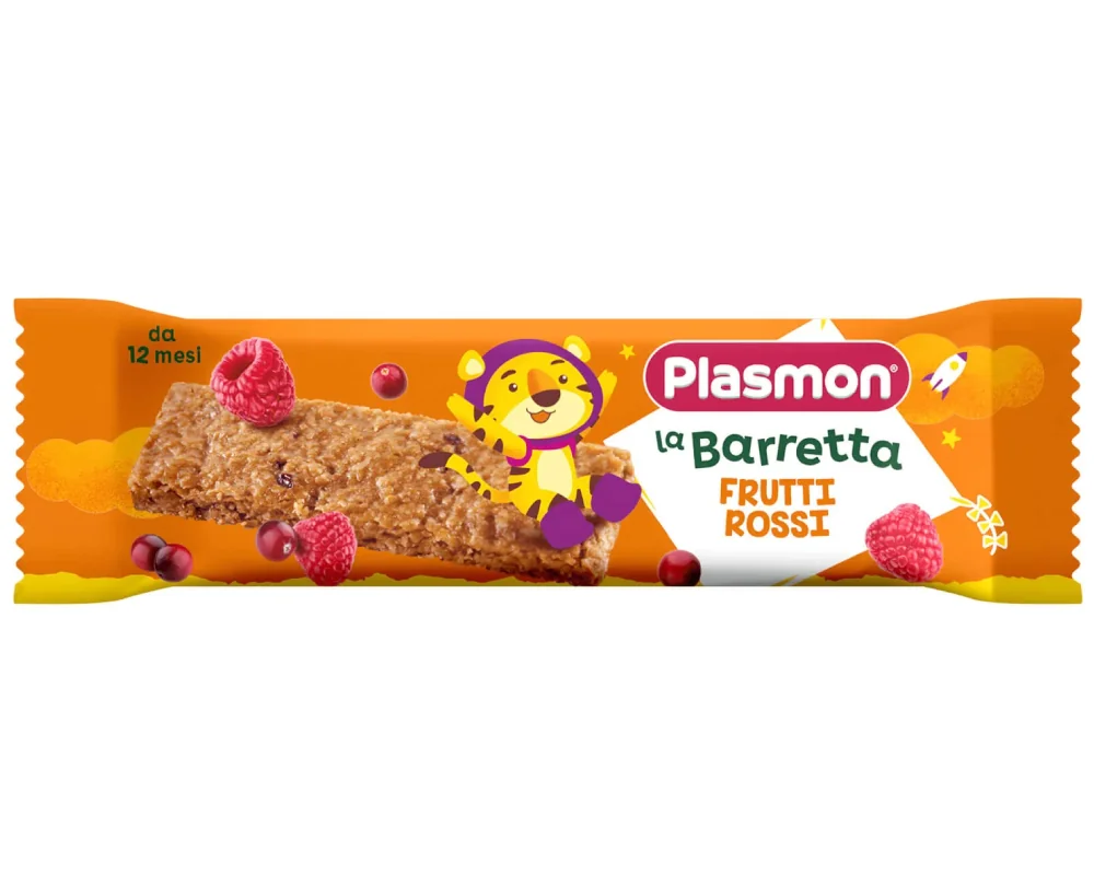 Baton cu mar, zmeura si merisoare, 20g, Plasmon