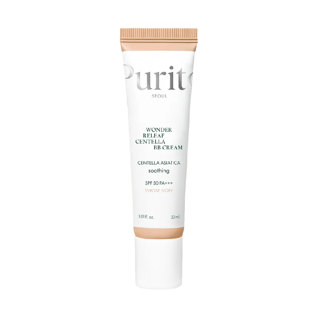BB Cream cu SPF30 PA+++ Wonder Releaf Centella 15 Rose Ivory, 30ml, Purito