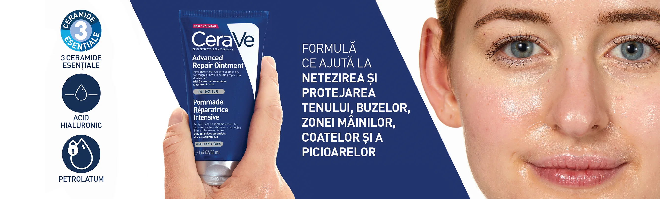 CeraVe Balsam Reparator cu Actiune Avansata, cu textura cerata CeraVe Balsam Reparator cu Actiune Avansata, cu textura cerata