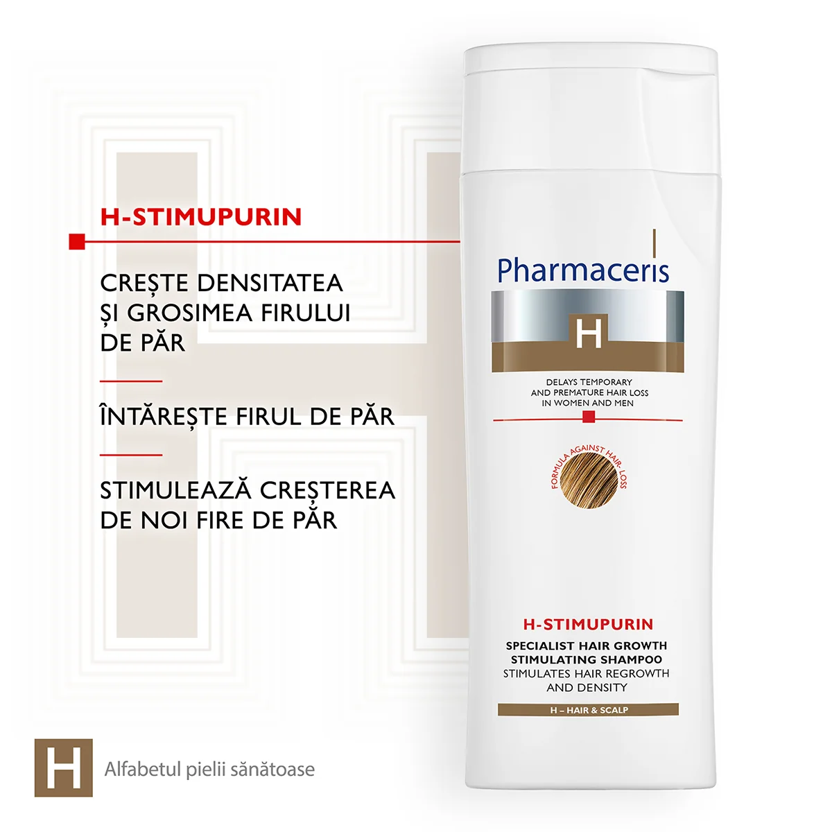 Sampon pentru stimularea cresterii parului Stimupurin H, 250ml, Pharmaceris