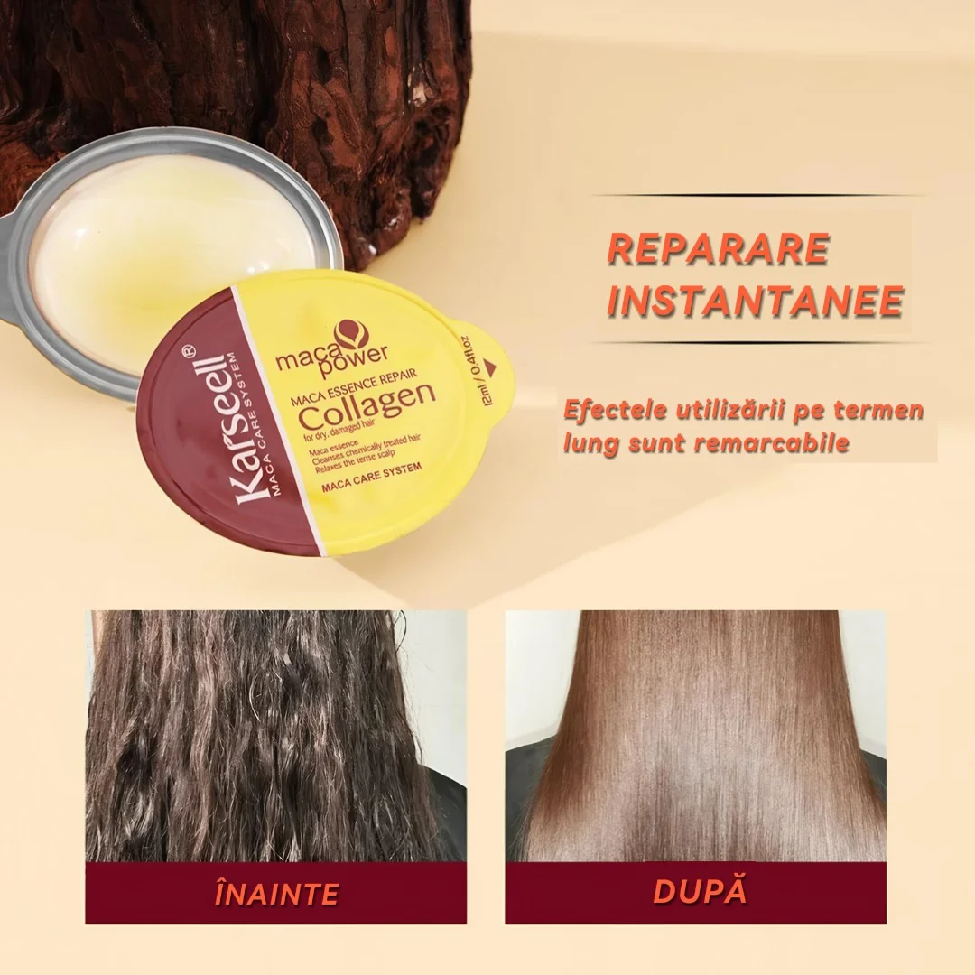 Set tratament profesional pentru par deteriorat, 8 x 12ml, Karseell