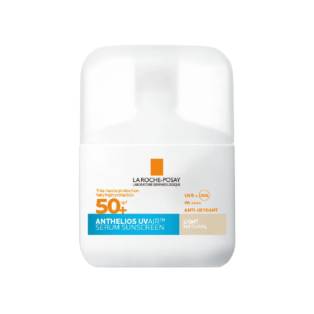 Serum solar impotriva radiatiilor UV si a poluarii cu nuanta deschisa natural SPF50+ Anthelios UVAir, 50ml, La Roche-Posay
