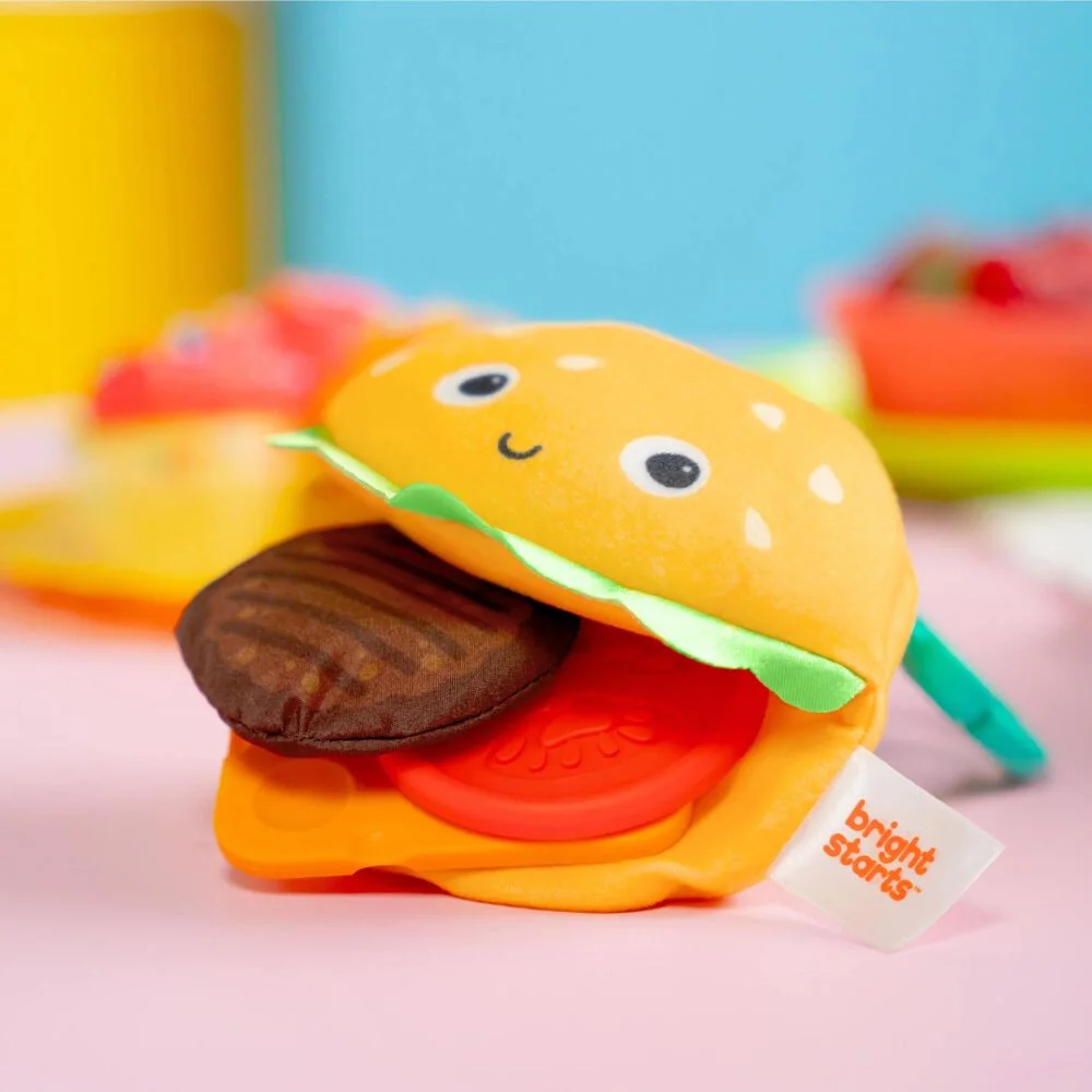 Jucarie de dentitie Say Cheeseburger, 1 bucata, Bright Starts