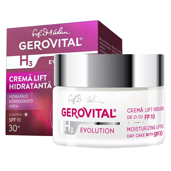 Crema de zi lift hidratanta SPF 10 H3 Evolution, 50ml, Gerovital