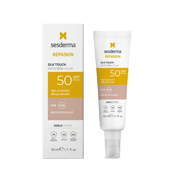 Crema colorata cu SPF50 Repaskin Silk Touch Color, 50ml, Sesderma