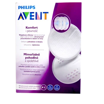 Tampoane de unica folosinta pentru sani SCF254/13, 100 bucati, Philips Avent